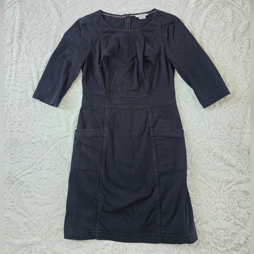 Boden Black Denim Caroline Dress